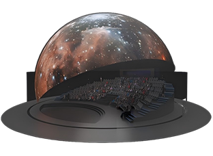 Curved LED display designed for smooth dome visual performance