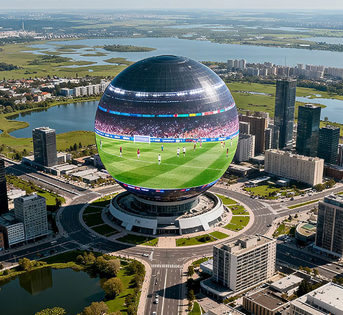 Sphere LED Display as the Digital Earth A Futuristic Window to Exhibition Halls